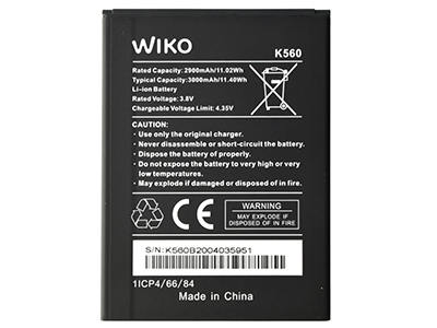 Wiko Y61 - Batteria 3000 mAh **Bulk**