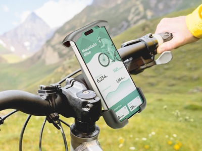 Apple iPhone 14 Pro Max - Supporto Bici Universale Free Ride Pro Nero