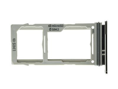 Samsung SM-G975 Galaxy S10+ - Sportello Dual Sim card/SD Card + Alloggio Nero