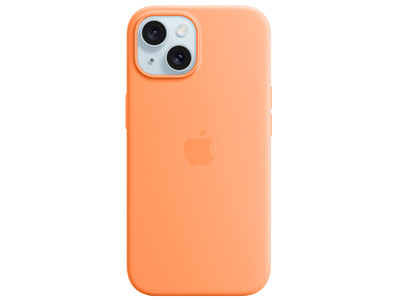 Apple iPhone 15 - MT0W3ZM/A Silicone Case MagSafe Orange Sorbet