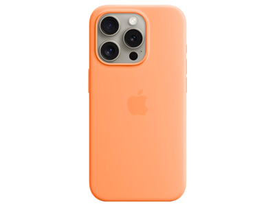 Apple iPhone 15 Pro - MT1H3ZM/A Silicone Case MagSafe Orange Sorbet