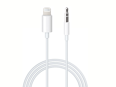 Apple iPad Air 2 Model n: A1566-A1567 - MXK22ZM/A Lightning to 3.5mm Audio Jack Cable Bianco 1.2m