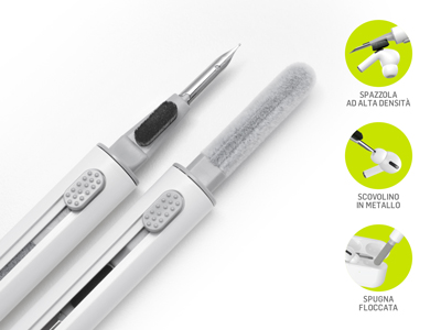Lg LMX410EO K11 Dual - Multi Cleaning Pen for Earphones 3 in 1 White