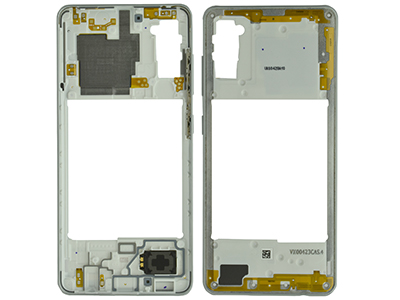 Samsung SM-A415 Galaxy A41 - Rear Cover + Suoneria + Antenna + Tasti Laterali Bianco