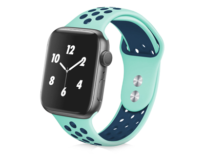 Apple Apple Watch 41mm. Serie 8 A2770-A2773 - Cinturino Smartwatch cassa 38/40/41mm Serie Sport Azzurro/Navy