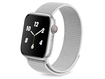 Apple Apple Watch 41mm. Serie 9 A2978-A2982 - Cinturino in Nylon per Smartwatch cassa 38/40/41mm Serie Strap Bianco