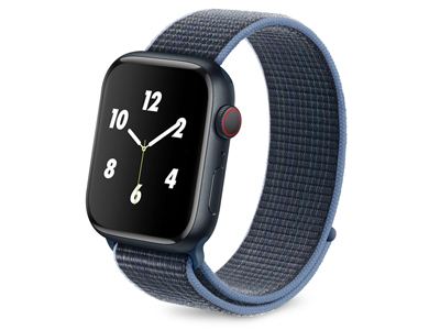 Apple Apple Watch 40mm. Serie 6 A2291-A2375 - Cinturino in Nylon per Smartwatch cassa 38/40/41mm Serie Strap Blu