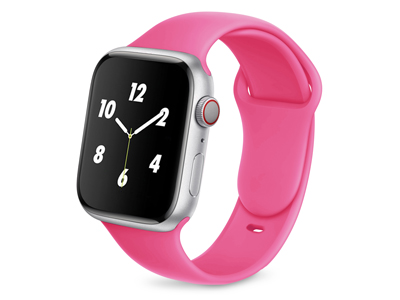 Apple Apple Watch 38mm 1a Gen A1553 - Silicone Strap for Smartwatch case 38/40/41mm Smooth Series  Pink