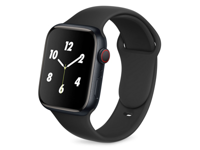 Apple Apple Watch 38mm. Serie 3 A1858 - Cinturino in Silicone per Smartwatch cassa 38/40/41 Serie Smooth Nero