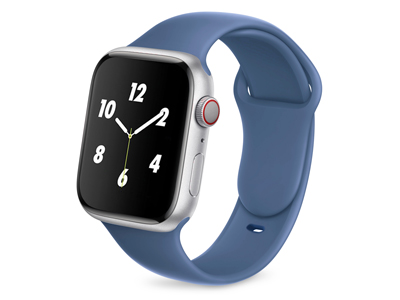 Apple Apple Watch 38mm 1a Gen A1553 - Silicone Strap for Smartwatch case 38/40/41mm Smooth Series Blue