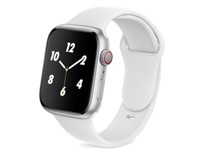 Apple Apple Watch 38mm 1a Gen A1553 - Silicone Strap for Smartwatch case 38/40/41mm Smooth Series White