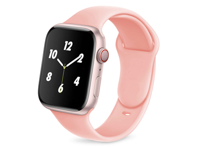 Apple Apple Watch 38mm. Serie 3 A1858 - Silicone Strap for Smartwatch case 38/40/41mm Smooth Series Powder