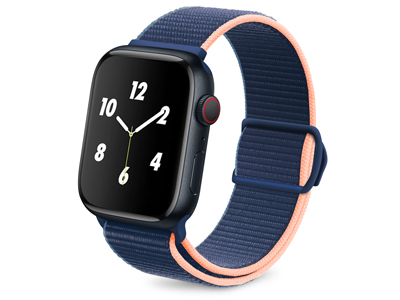 Apple Apple Watch 38mm 1a Gen A1553 - Nylon Strap for Smartwatch case 38/40/41mm Clip Series Blue