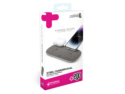Apple iPhone 13 - Desktop Wireless Charger Steel Dual