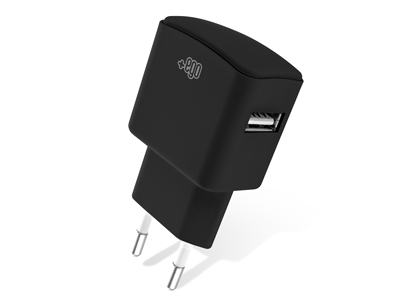 Alcatel Shine Lite - Home charger output Usb A - 2.1A Soft touch Black