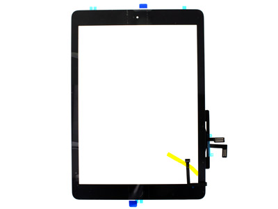 Apple iPad 5a Generazione Model n: A1822-A1823 - Touchscreen + Biadesivo + Tasto Home + Frame Camera Ottima qualità  Nero