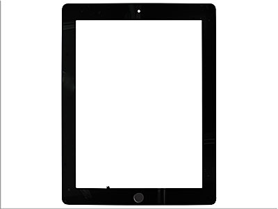 Apple iPad 4 Display Retina Model n: A1458-A1459-A1460 - Touchscreen+Biadesivo+switch+frame camera con Tasto Home Ottima qualità Nero
