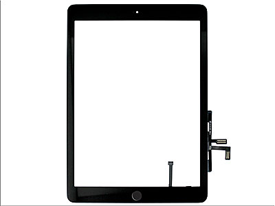 Apple iPad Air Model n: A1474-A1475-A1476 - Touchscreen+Biadesivo+switch+frame con Tasto Home Buona qualità Nero