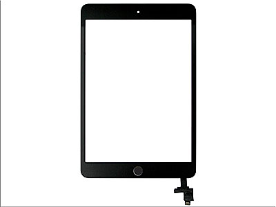 Apple iPad Mini Retina Model n: A1489-A1490-A1491 - Touch Screen + Flat with Home Key High Quality Black