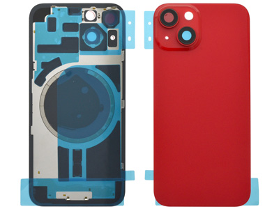 Apple iPhone 14 - Cover Batteria Magnetica + Vetrino Camera Red