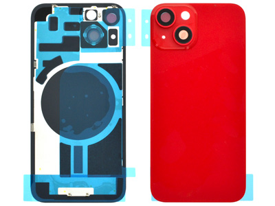 Apple iPhone 14 - Cover Batteria + Vetrino Camera Red