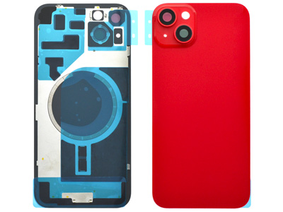 Apple iPhone 14 Plus - Cover Batteria Magnetica + Vetrino Camera Red