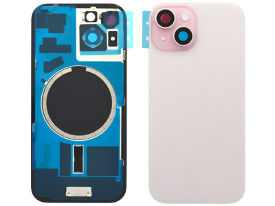 Apple iPhone 15 - Magnetic Back Cover + Camera Lens Pink