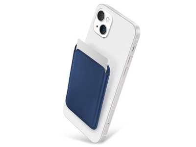Apple iPhone 12 - Wallet Magnetico in EcoPelle Blu