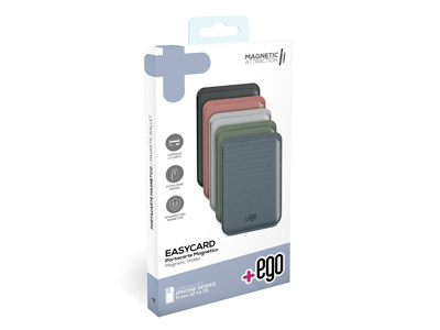 Apple iPhone 15 Pro Max - Wallet Magnetico Soft Touch EasyCard Grigio Chiaro