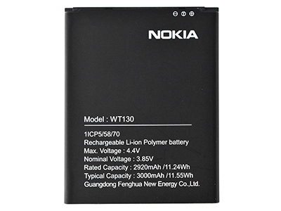 Nokia Nokia 1.3 - WT130 Batteria 3000 mAh Li-Ion **Bulk**